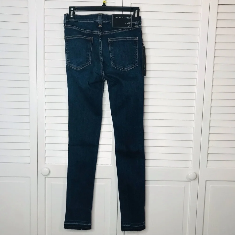 VERONICA BEARD Kate Skinny Fray Jeans Size 24 - Picture 5 of 11
